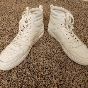 White high top sneakers